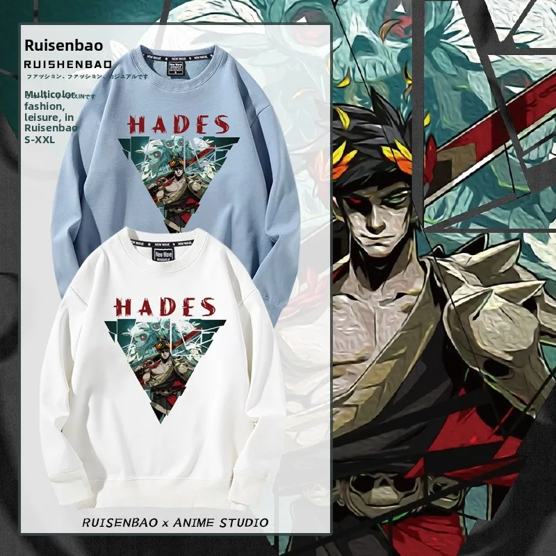 

Hades Hell Breakout St Game Толстовка Мужская круглая толстовка на подкладке Ne Fce Весна Осень Зима Повседневная удобная посадка