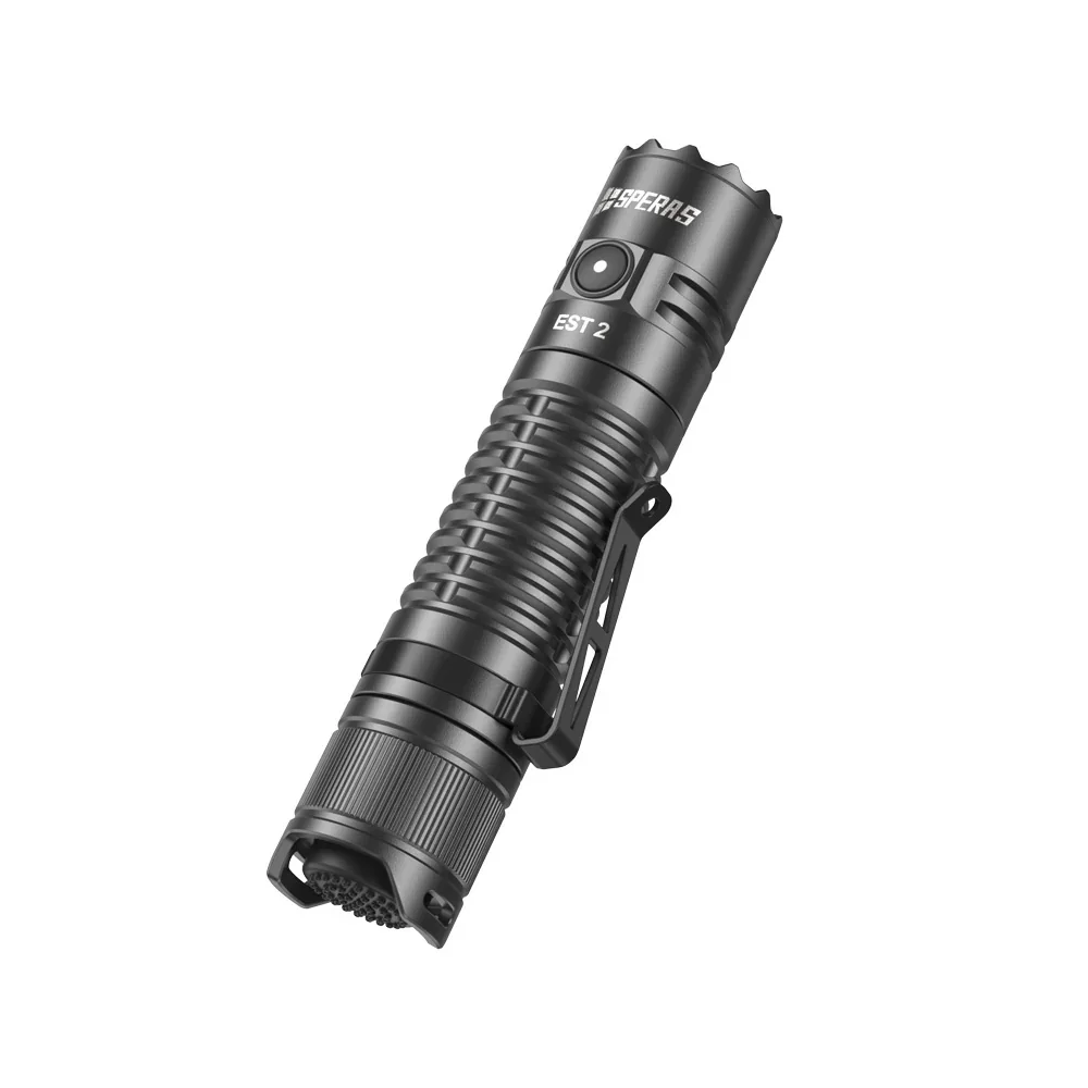 Speras EST2 Tactical Flashlight 1900LM 211M Long Beam Luminus SST40 LED Dual‑Switch USB‑C Rechargeable 18650 EDC Torch Light