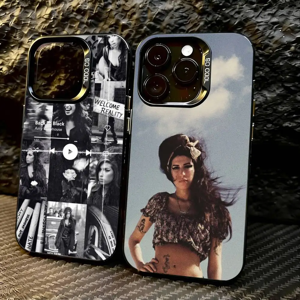 

A-Amy W-Winehouse Phone Case For iPhone 17,16,15,14,13,12,11 Plus,Pro Max,XS,Colorful Silver Phone case Funda Cover