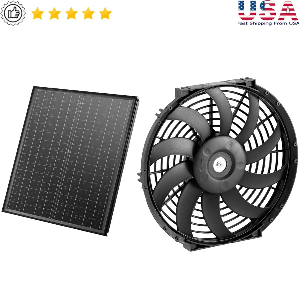 

Вытяжной вентилятор на чердаке с креплением на солнечной энергии, 12 дюймов, 1300 куб. футов в минуту, энергоэффективная вентиляция с регулируемым термостатом и