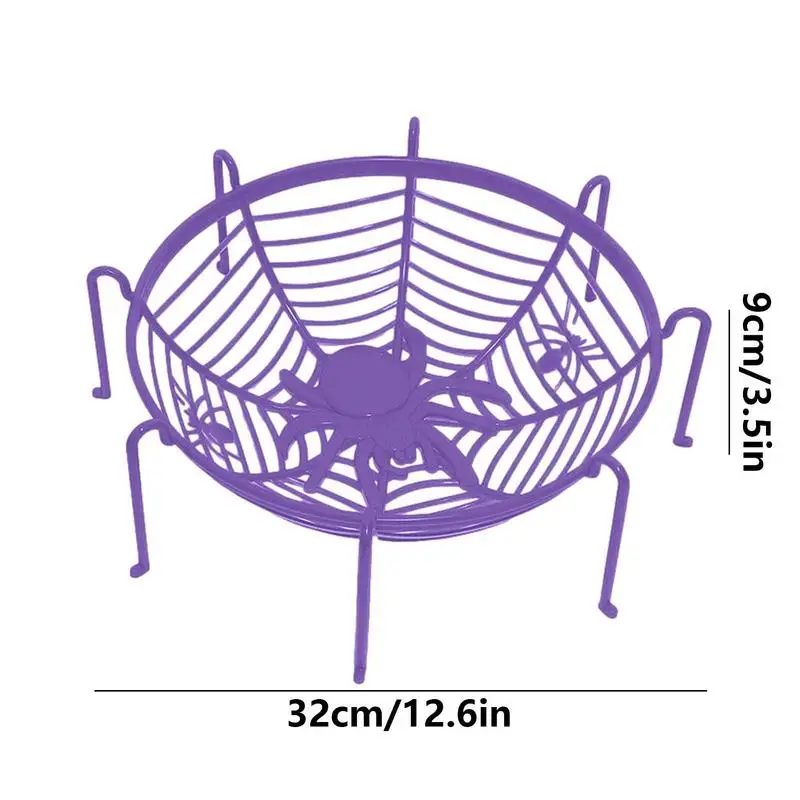 العنكبوت شبكة متعددة الوظائف سلة الفاكهة ، طبق الحلوى دائم ، وعاء حلوى هالوين احتفالي ، العناكب عصبي ، المطبخ