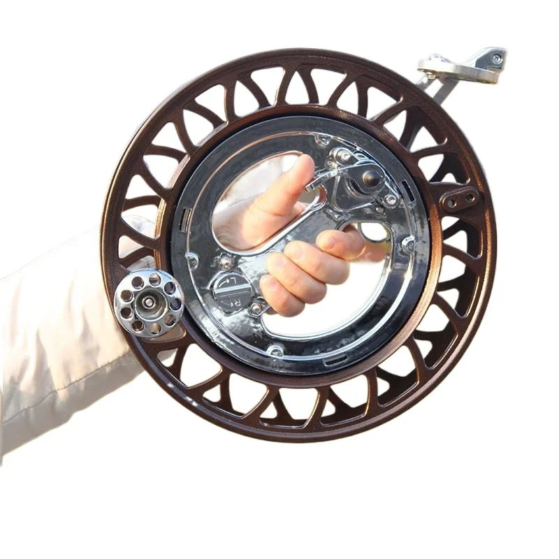 

New aluminum-magnesium all-alloy brake anti-reverse kite reel strap wheel large bearing silent adult grip wheel