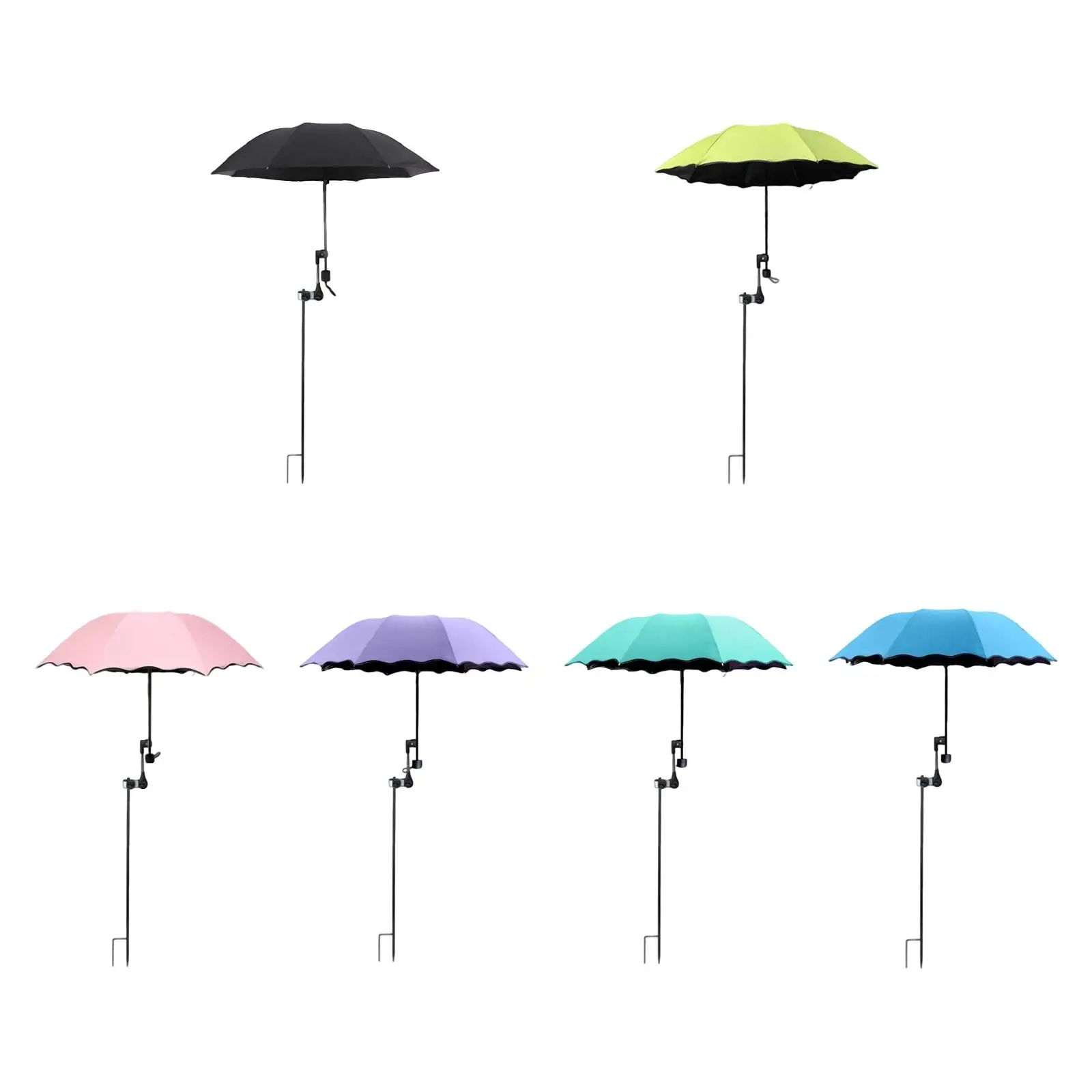 Plant Sun Umbrella with Ground Stake Sturdy Garden Umbrellas for Outdoor