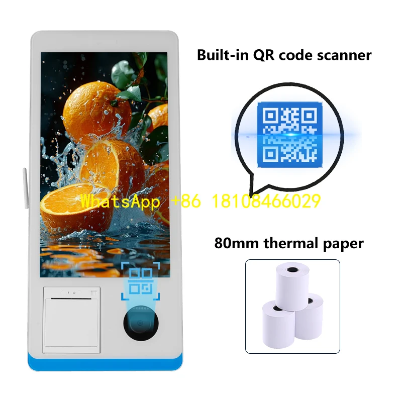 

Standalone Kiosk Machine NFC Card Mobile Payment for Retail Smart 15.6" Touch Screen POS Systems Self-Service Checkout Terminal