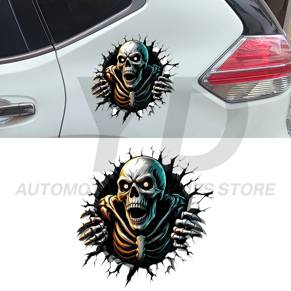 3D Skeleton Death Car Decal Waterproof Vinyl Sticker for Truck SUV Window Bumper Laptop Tablet Decor High Quality Auto Decor