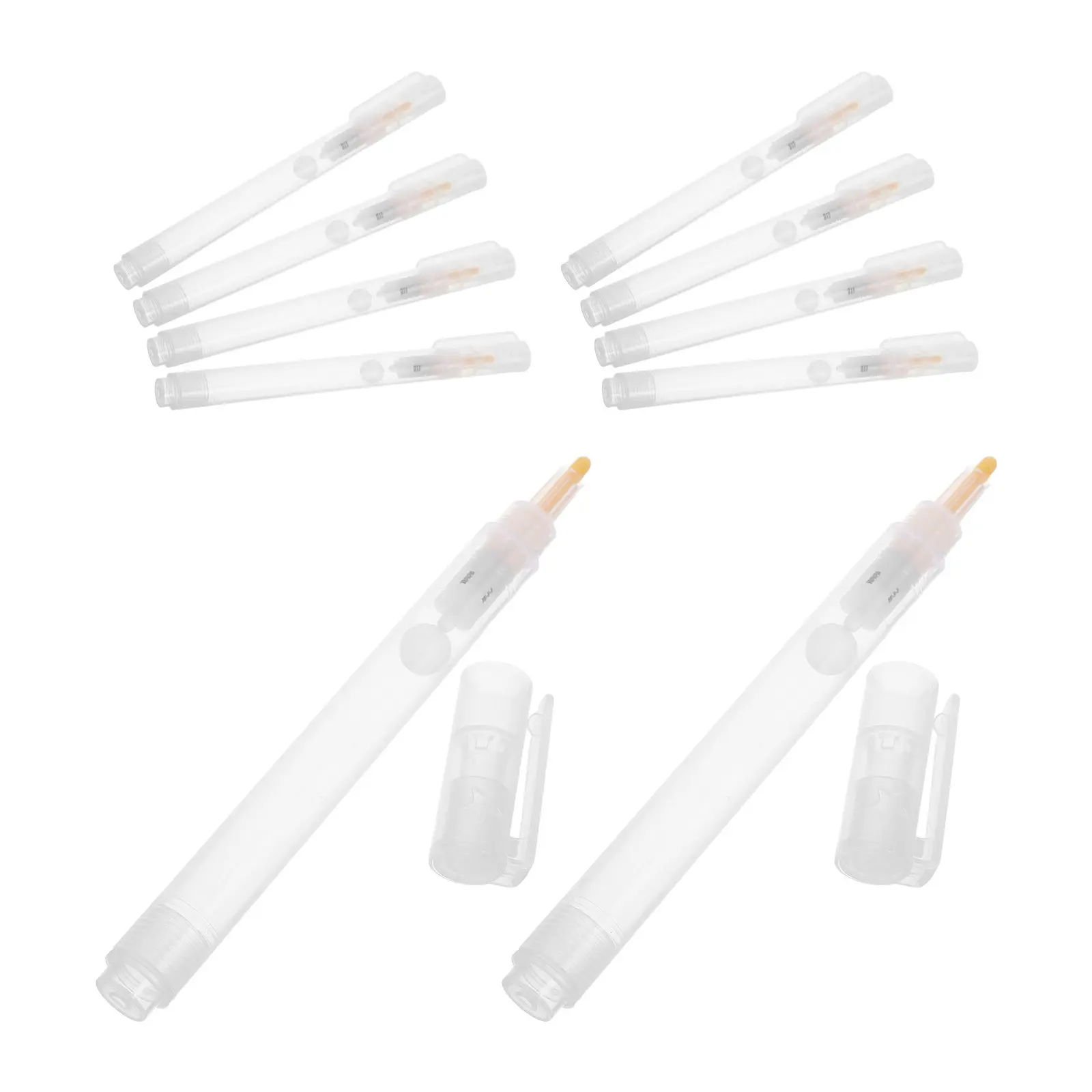 10pcs Blank Plastic Paint Marker Refillable Paint Pen Marker 3mm Empty Tube Round Head Touch Up Pen For Rock Painting Graffiti