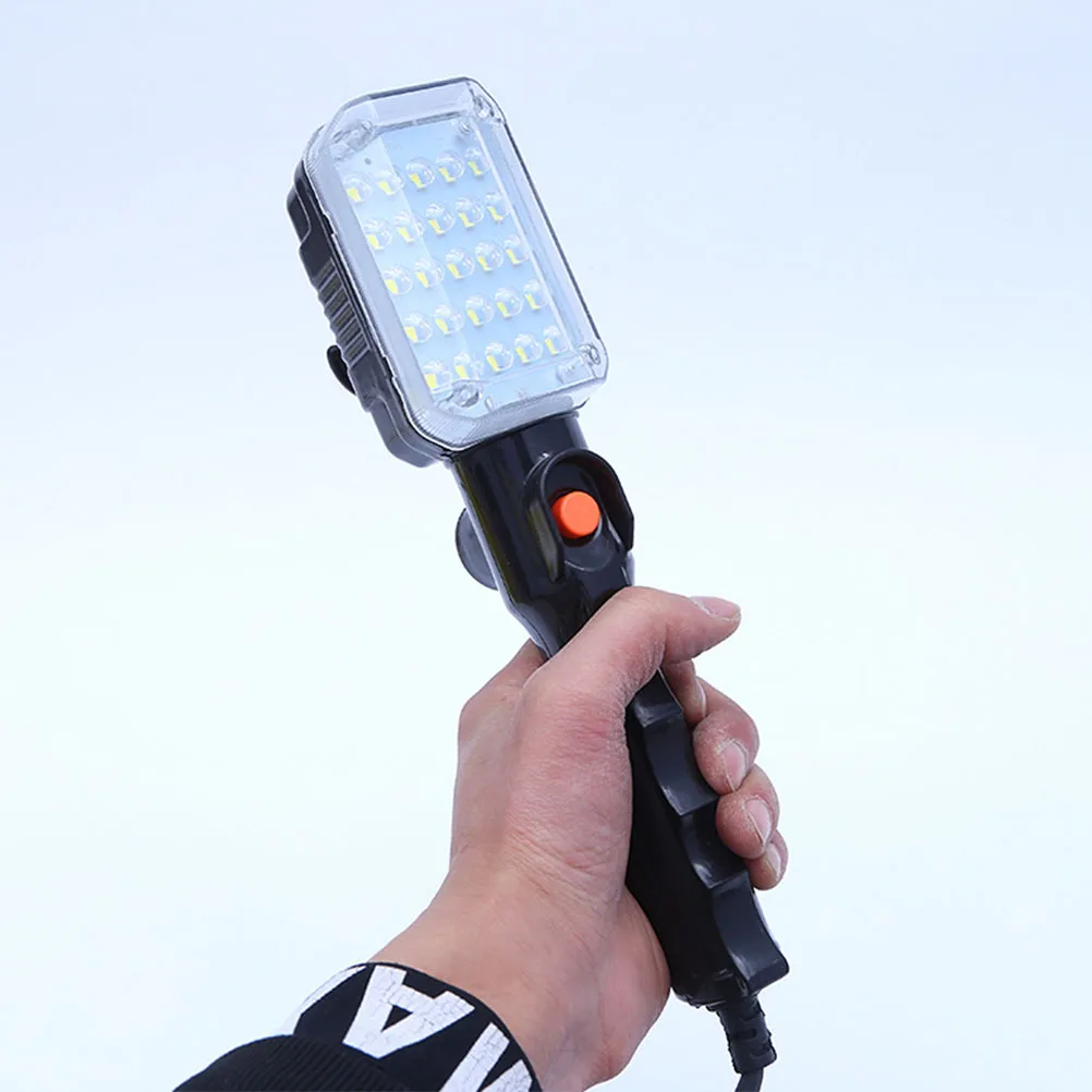 

1pc LED Work Light Black Car Maintenance Lights Strong Magnet Rotating Hook Copper Wire Durable ABS Off-road Inspection Lamp