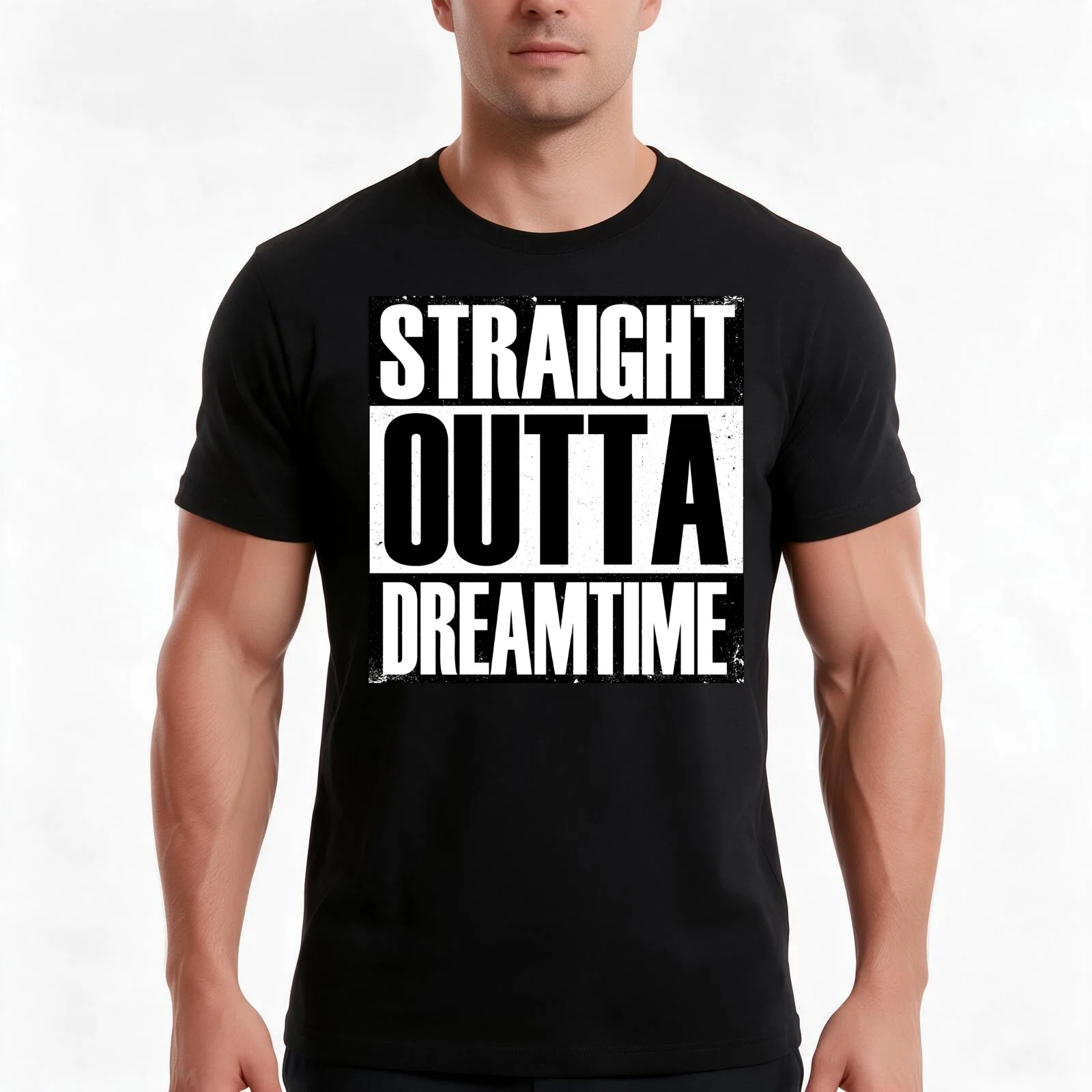 Straight Outta Dreamtime T-Shirt Summer Casual Cotton Tee Oversized Streetwear Tops Vintage Graphic Print Unisex Men Women