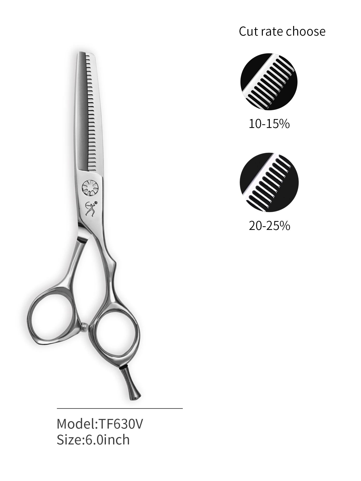 Titan Friseurschere Barbierwerkzeug für Haare Professionelle Effilierschere VG10 Stahl 6,0 Zoll – Detail 4
