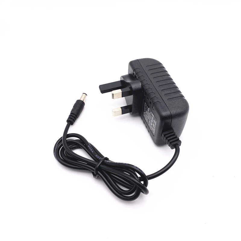 Adaptador de corriente para cámara de vigilancia, barra de luz LED estilo Hong Kong, línea de fuego de Macau, 12V, 1A, estándar británico