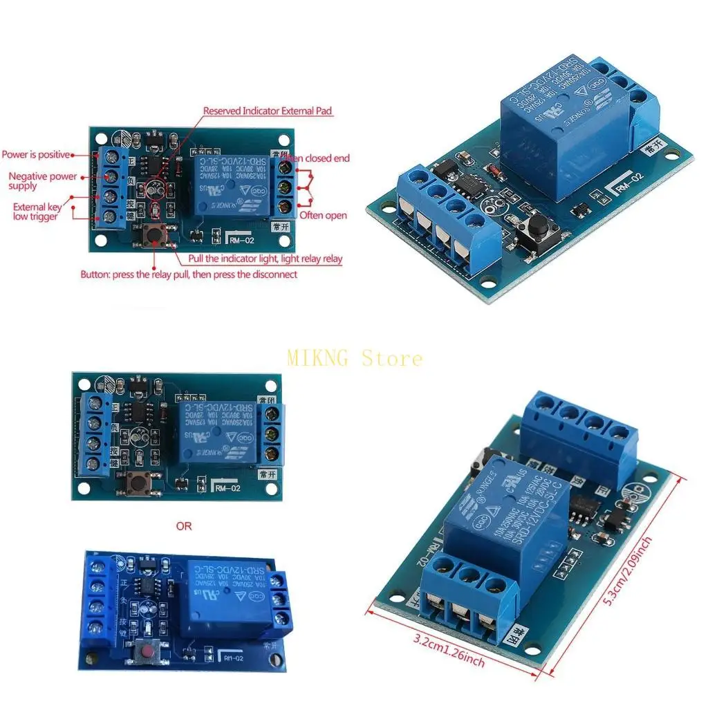 

12V Bistable Module Car Modification Switch Start Stop Self-Locking best sale