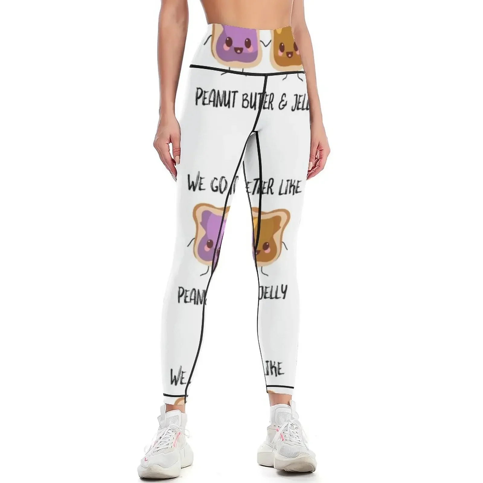 

We Go Together Like Peanut Butter And Jelly Leggings sport set Women sportwear flared gym pants Womens Leggings