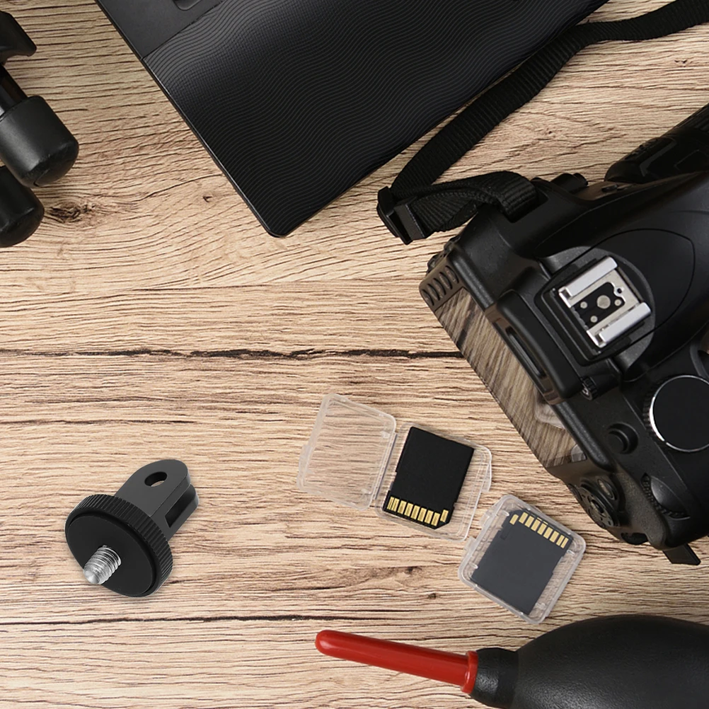 

3pcs 1/4 Inch Universal Camera Mount Adapter Cnc Aluminum Serrated Tripod Convert Mount For Action Cameras Phone Holder