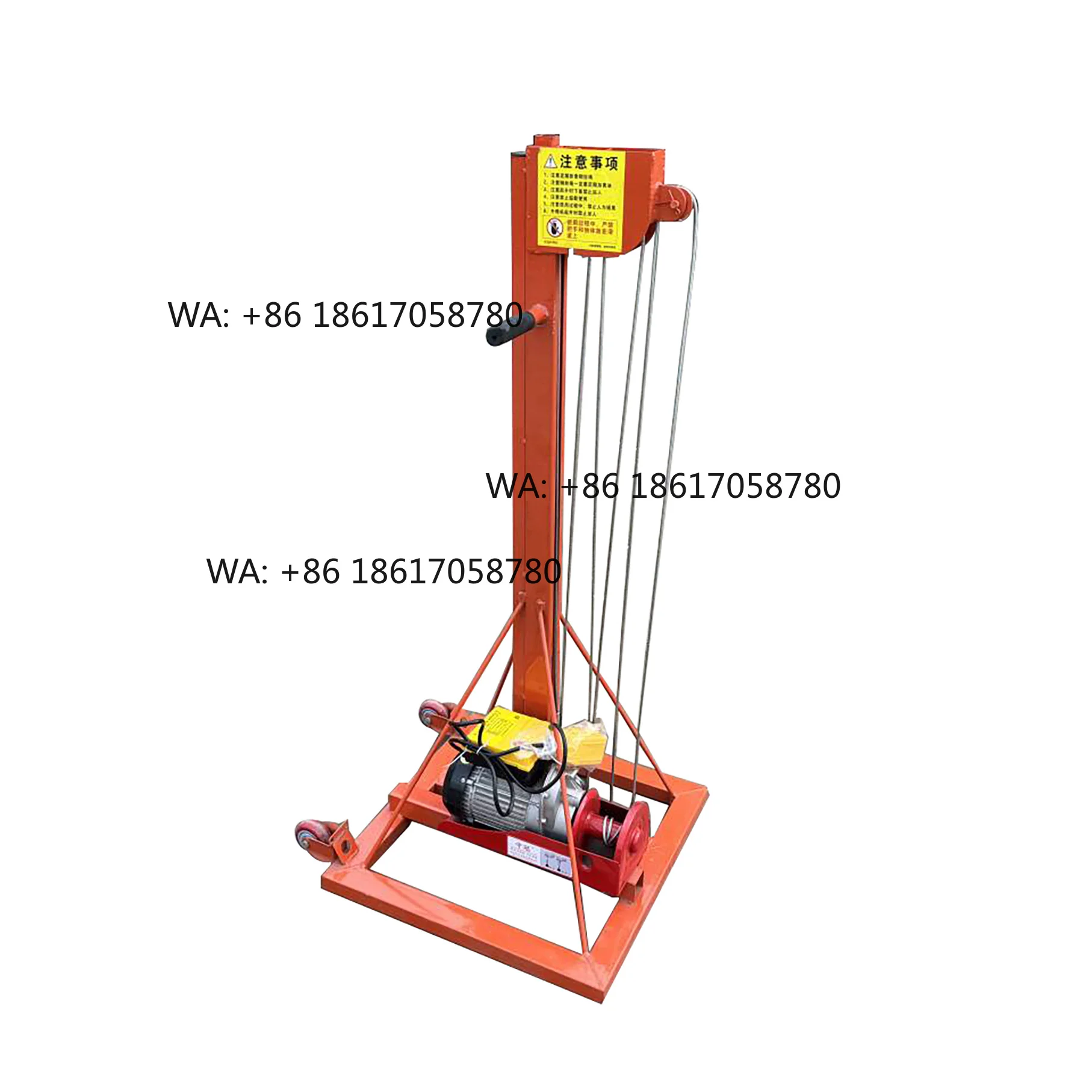 3.7M 4.9m Steel Rolling Door Lift Hoist Wire Rope Sling Electric 220V Air Conditioning Elevator for Home Use New Condition