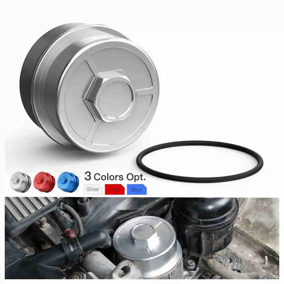 

BEVINSEE Oil Filter Cap Housings for BMW M52 M54 Engine E46 E36 E39 E60 E61 X3 X5 Z3 Z4 323i 328i 330i 525i 528i 530i 2.5i 3.0i