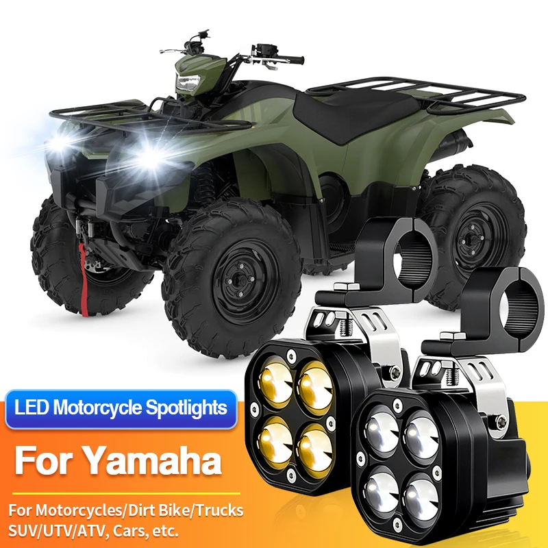 1 Set LED Motorcycles Headlight Spotlight Truck Car ATV UTV Off Road for Yamaha Viking 700/Viking VI/WR250F/WR450F/WaveRunner