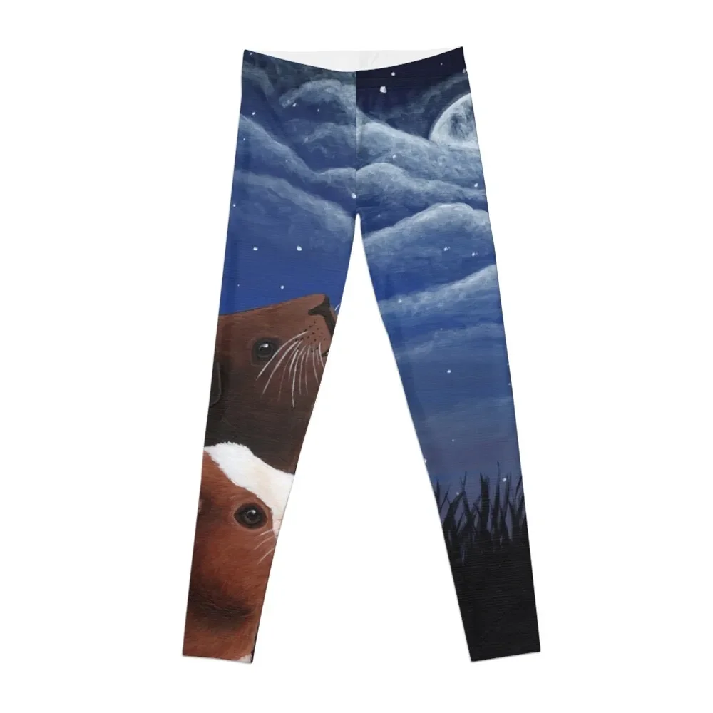 

Guinea Pigs Under the Moon Leggings Clothing fitness Fitness clothing push up legging Womens Leggings