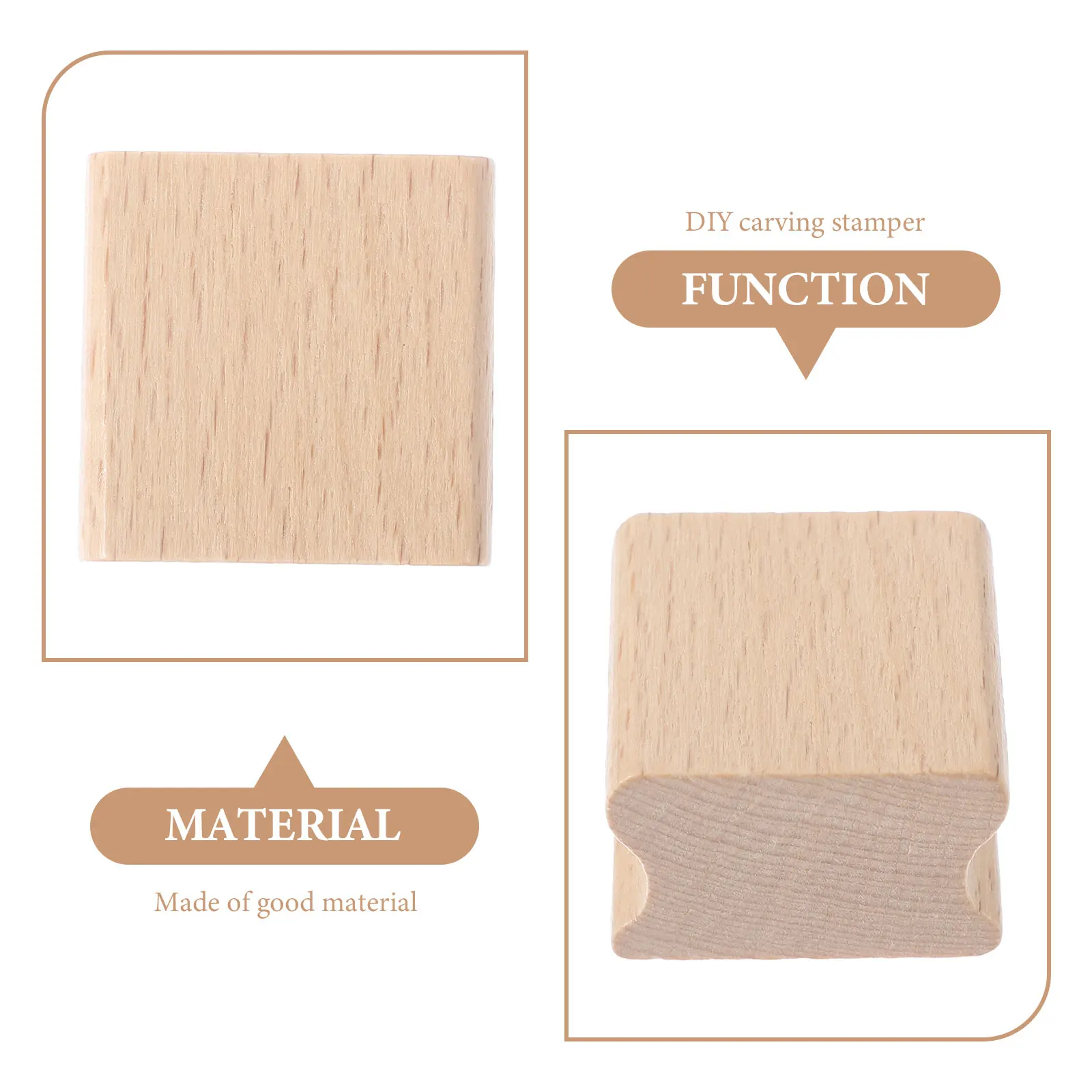 12 قطعة ختم خشبي صنع كتل فارغة مخدد مكعبات خشبية DIY بها بنفسك نحت ختم الحرفية سكرابوكينغ أدوات الخشب كتلة Stamps #4