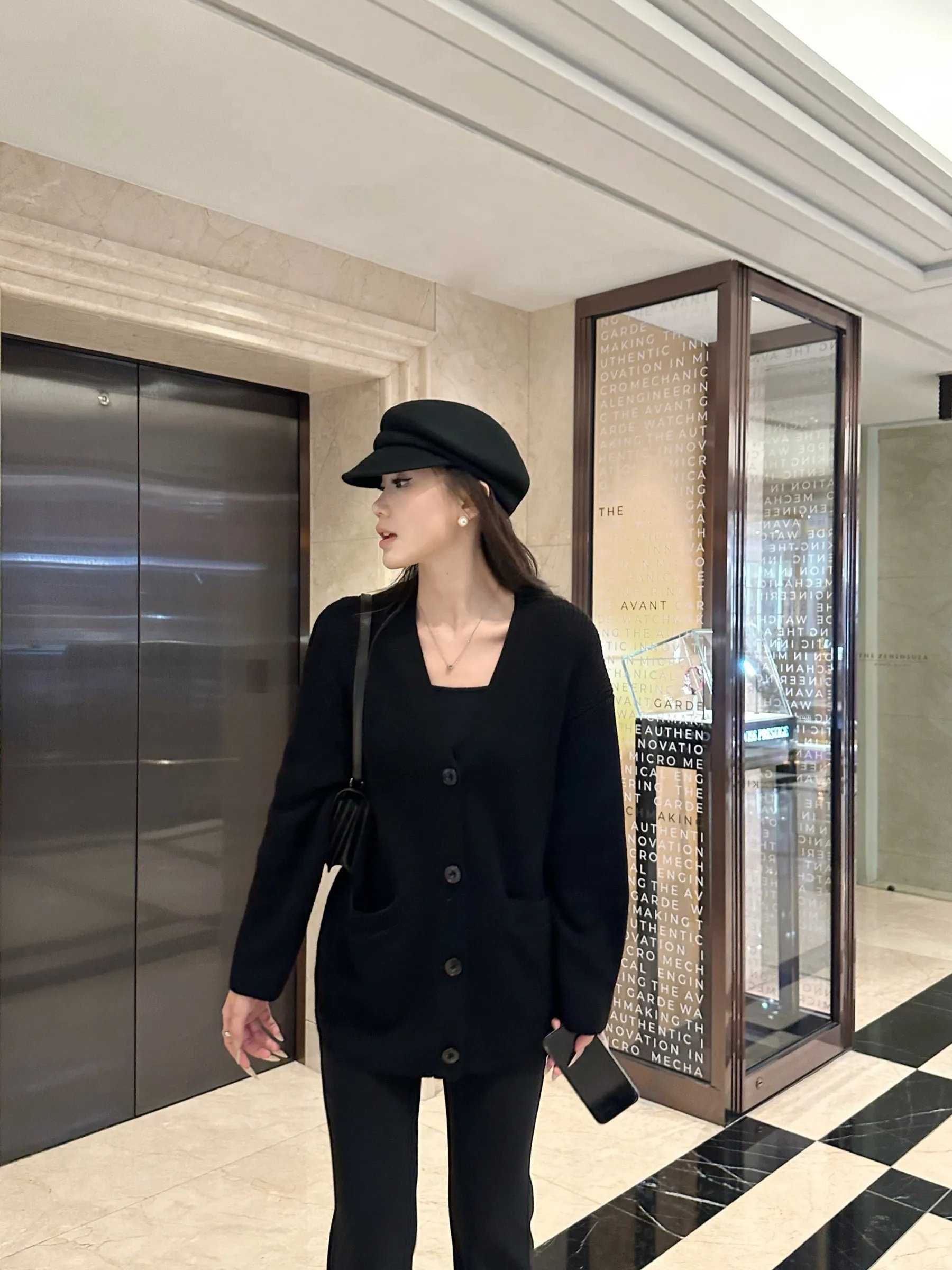 

5werkwen High Densi High ammage el 50 Шерстяной вязаный кардиган с V-образным вырезом, женский, стандартный крой, модное осеннее пальто