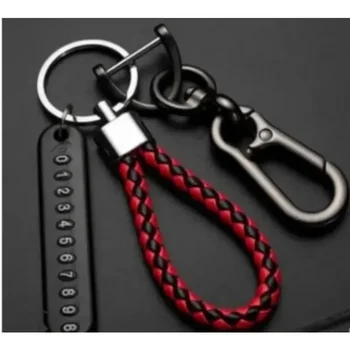Chaveiro personalizado anti perda chaveiro número de telefone tira chaveiro do carro corda tecida criativo chaveiro presente das mulheres dos homens