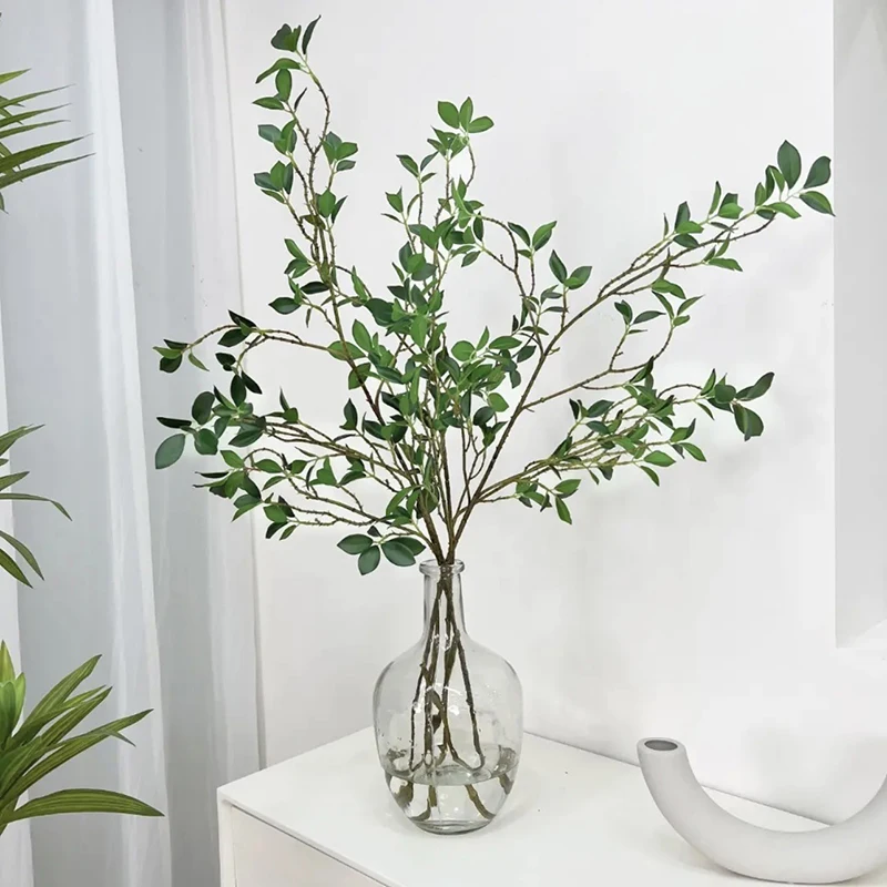 73/113cm Artificial Tenuifolia Ficus Tree Branch Artificial Plants Green Long Tree Branch Home Wedding Table Spring Decoration