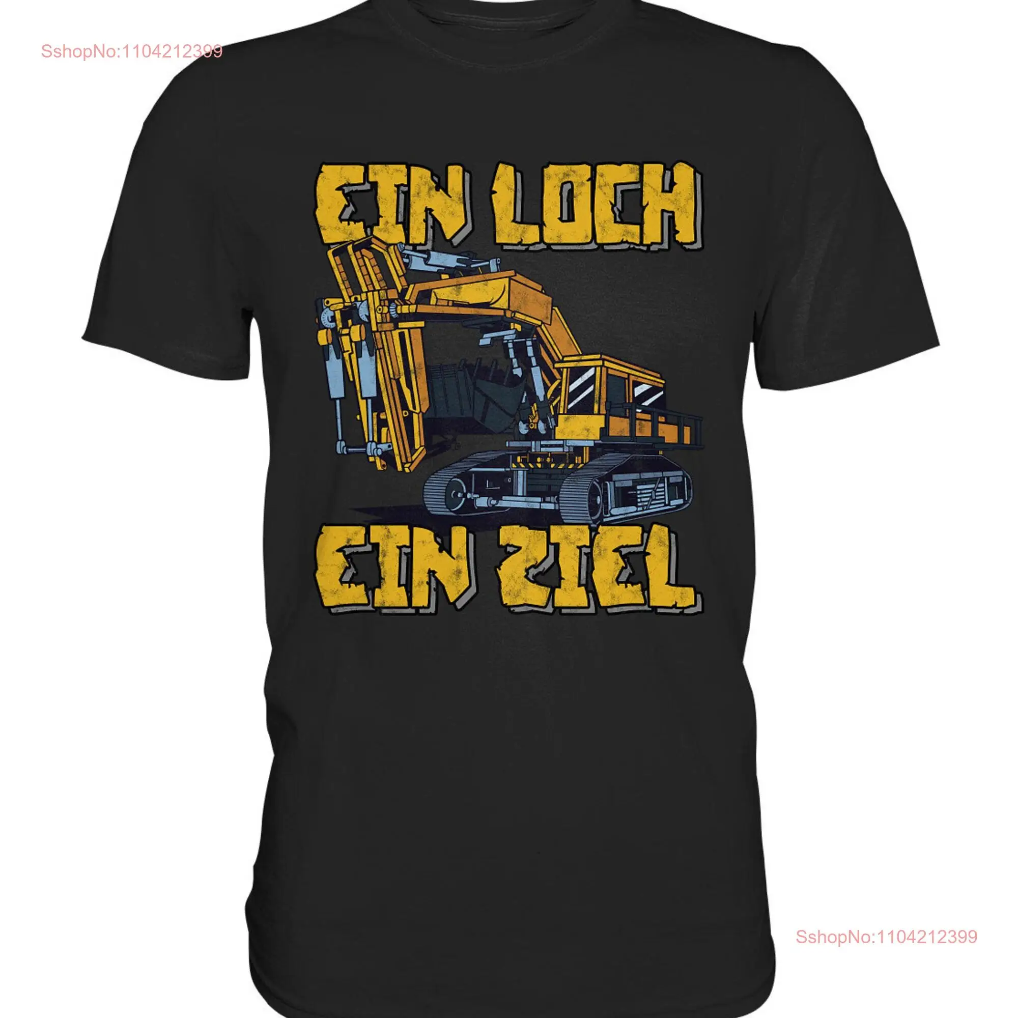 Excavator Driver Construction Worker Site T ShirT long or short sleeves