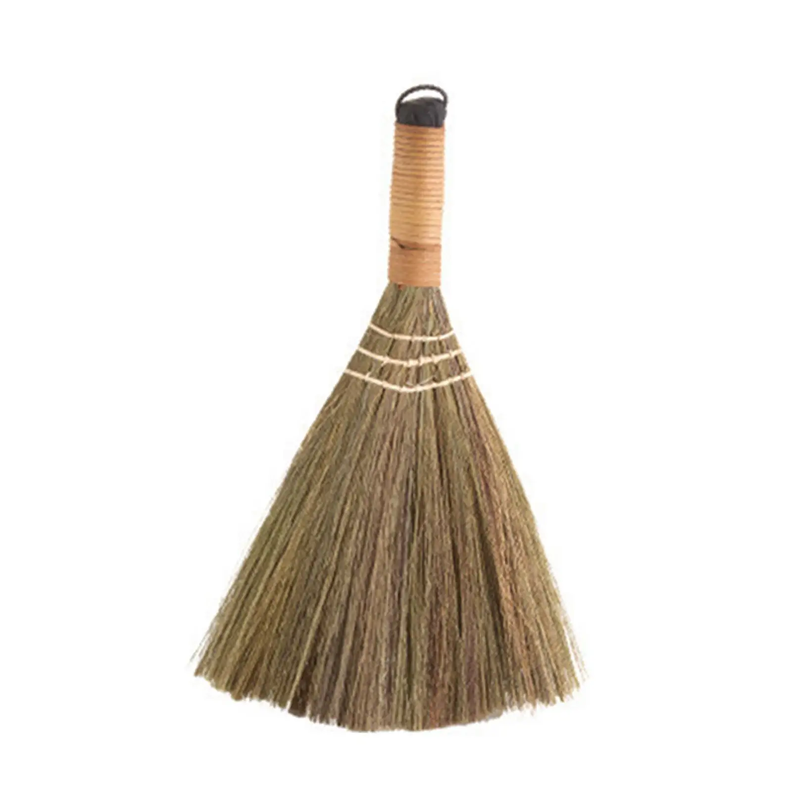 Decorative Whisk Hand Broom Bamboo Straw Compact Cleaning Brush Traditional Soft Sweeper for Indoor Outdoor Rooms