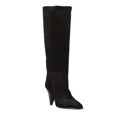 European and American Sexy Tapered and Pleated Sleeve Knee High Boots for Women's Minimalist Fashion Week Runway Boots