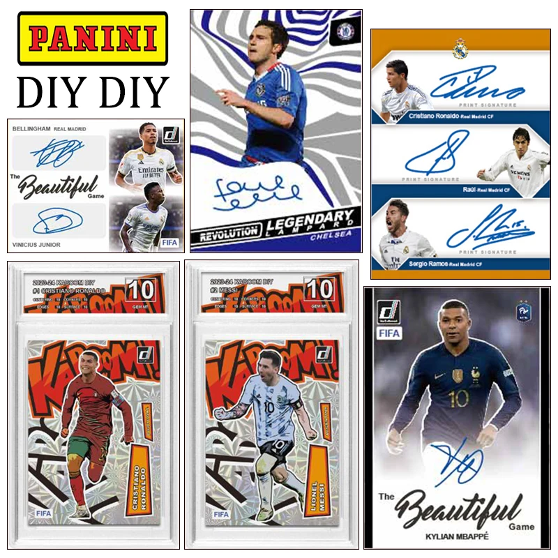 

Panini homemade star cards Signature card DIY DIY Cristiano Ronaldo Messi Mbappe Gerrard Christmas Birthday Gift Collection Card