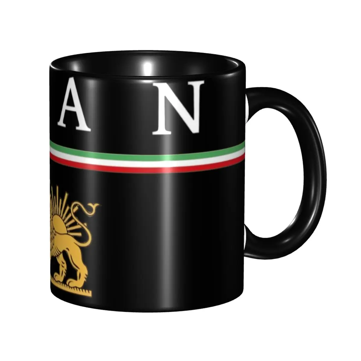 Taza divertida con diseño de león y sol de Irán, bandera iraní, accesorios Miga, regalo para mujer y hombre