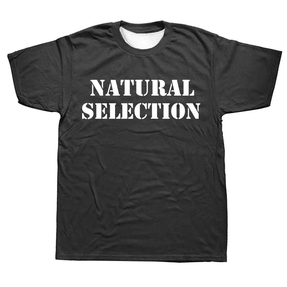 2025 الانتقاء الطبيعي نص تي شيرت رجالي تطور نمط تي شيرت موضة ملابس الشارع غير رسمية Harajuku نمط تي شيرت فضفاض #2