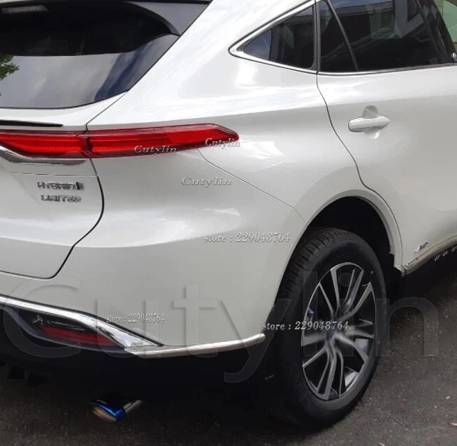 

For Toyota Harrier Venza 2020 2021-2024 Steel Car-Styling Side Door Body Molding Cover Trim Front Rear Bumper Corner Cover Trim