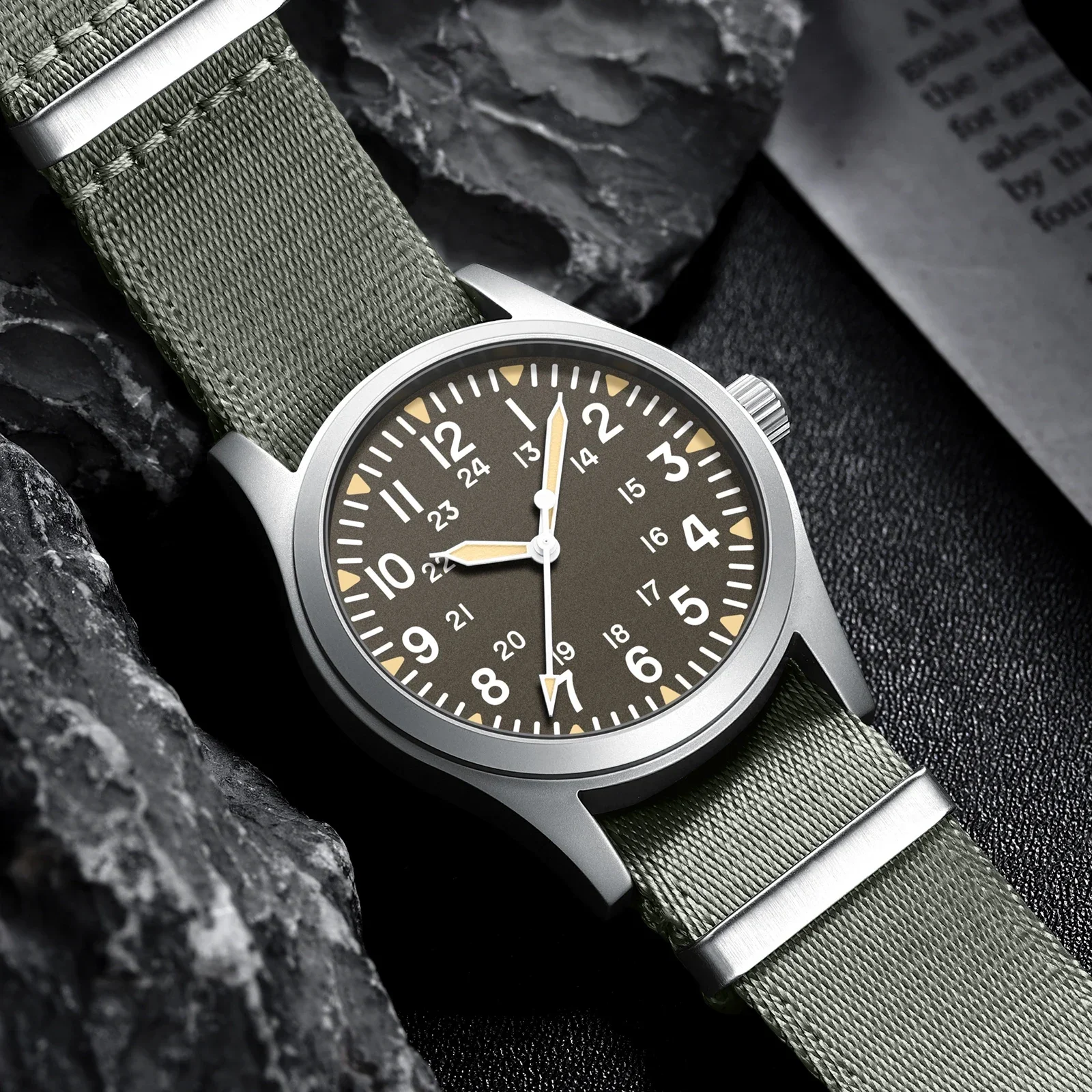 MILITREK 2025 جديد ساعة كوارتز رجالية VH31 37 مللي متر ريترو عسكرية مقاوم للماء 100 متر زجاج الياقوت مضيئة الفولاذ المقاوم للصدأ Reloj Hombre #4