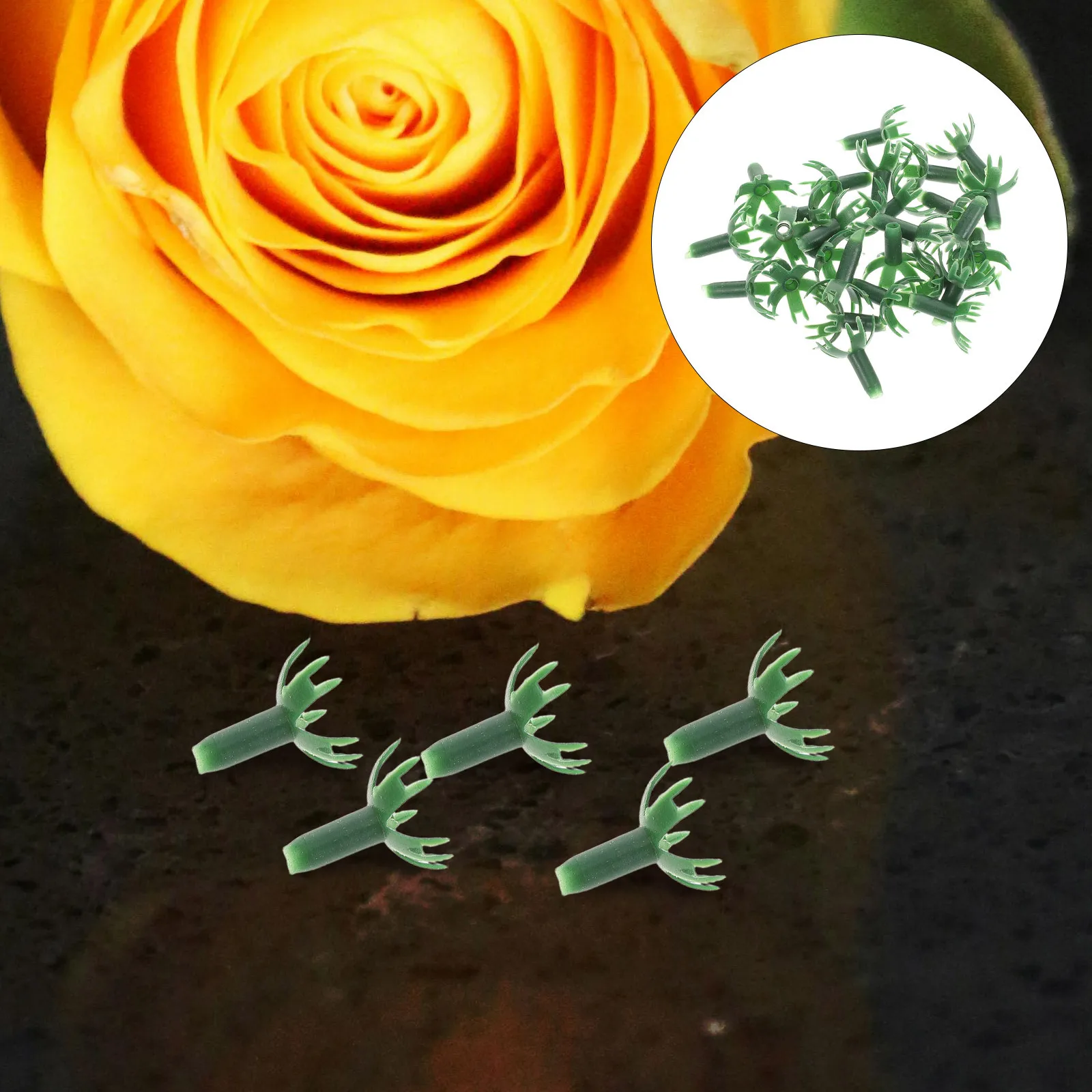 

40pcs Artificial Flower Calyxes Plastic Receptacles For Diy Dried Arrangements Wedding Cake Decor Craft Supplies