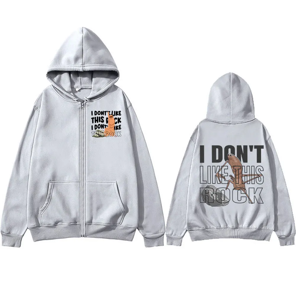 ماركوس الدودة لا أحب هذا روك مضحك ميمي سستة هوديس الرجال عالية الجودة زمم بلوزات القطن طويل الأكمام السترات #1