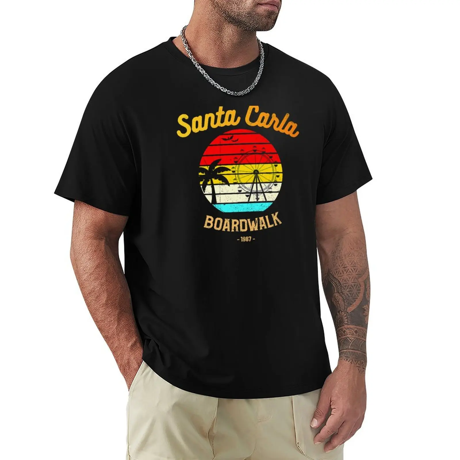 

Santa Carla Boardwalk 1987 T-Shirt summer shirt quick drying boys whites black t shirts for men