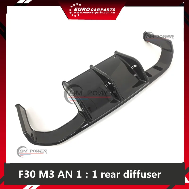 2012-2018year pp material 3series f30 m3 style rear diffuser for car rear bumper lip diffuser autoparts f30