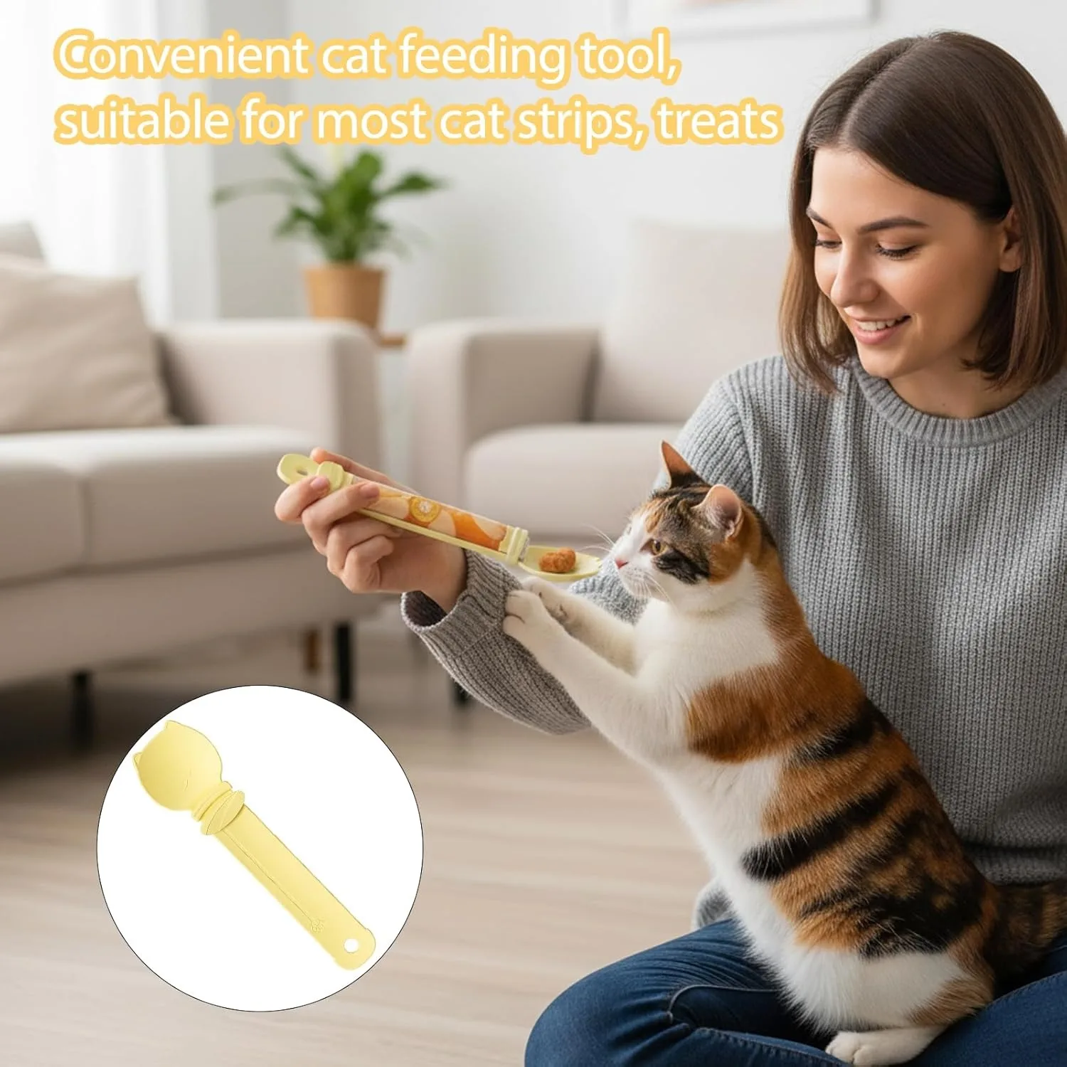 Colorful Multifunctional Cat Treat Spoons Set of Four