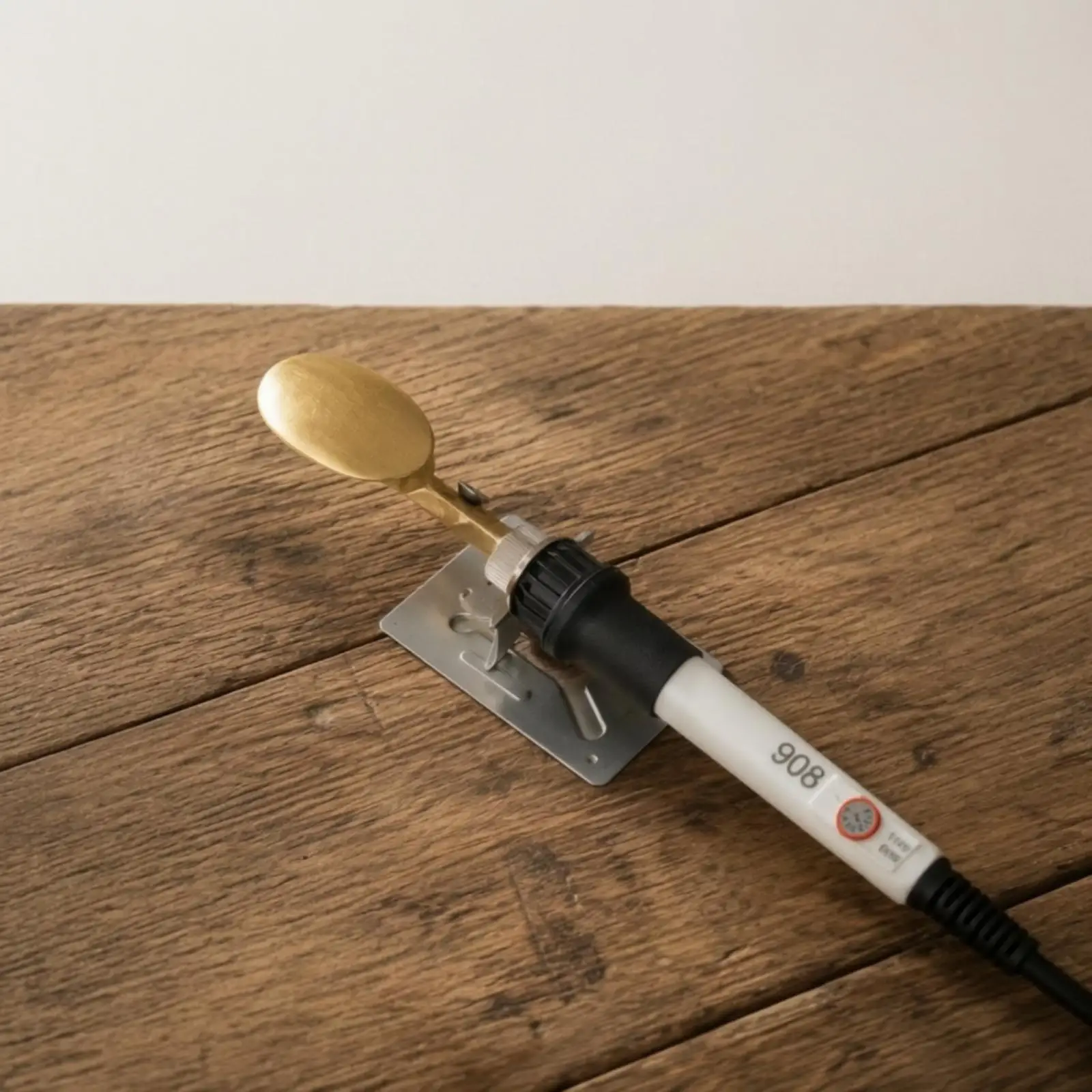 Compact 220mm Electric Soldering Iron with Temperature Gauge for Precision Soldering and Small Scale Ironing Tasks