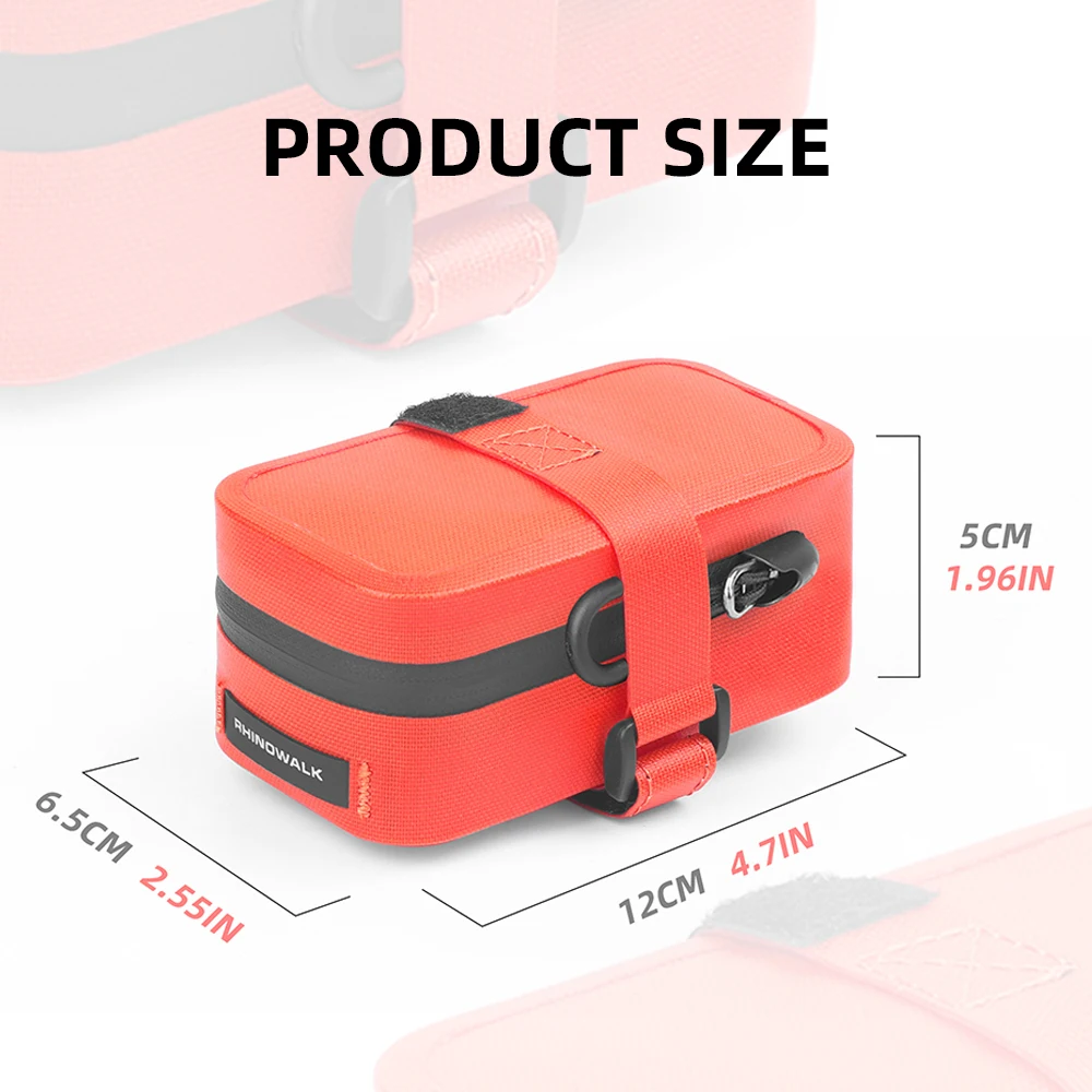 Rhinowalk Bicycle Saddle Bag 0.4L Portable Bike Seatpost Bag Waterproof Tail Seat Bag Universal Cycling Seat Pouch Rear Pack