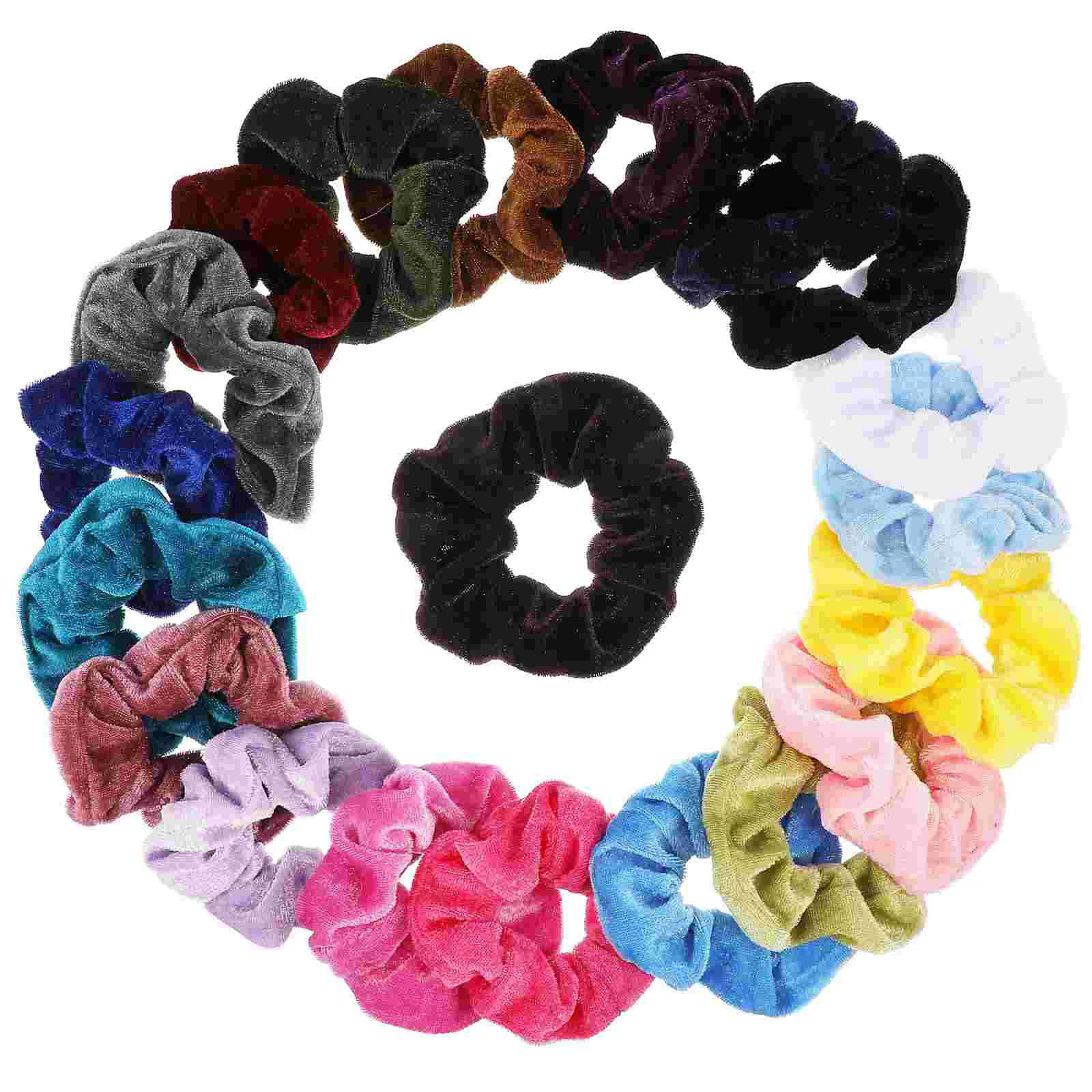 

20 Pcs Hair Ties Women Bands Scrunchies For Thick Rope Bracelet Vintage Popularity Velvet Ring Ropes Miss