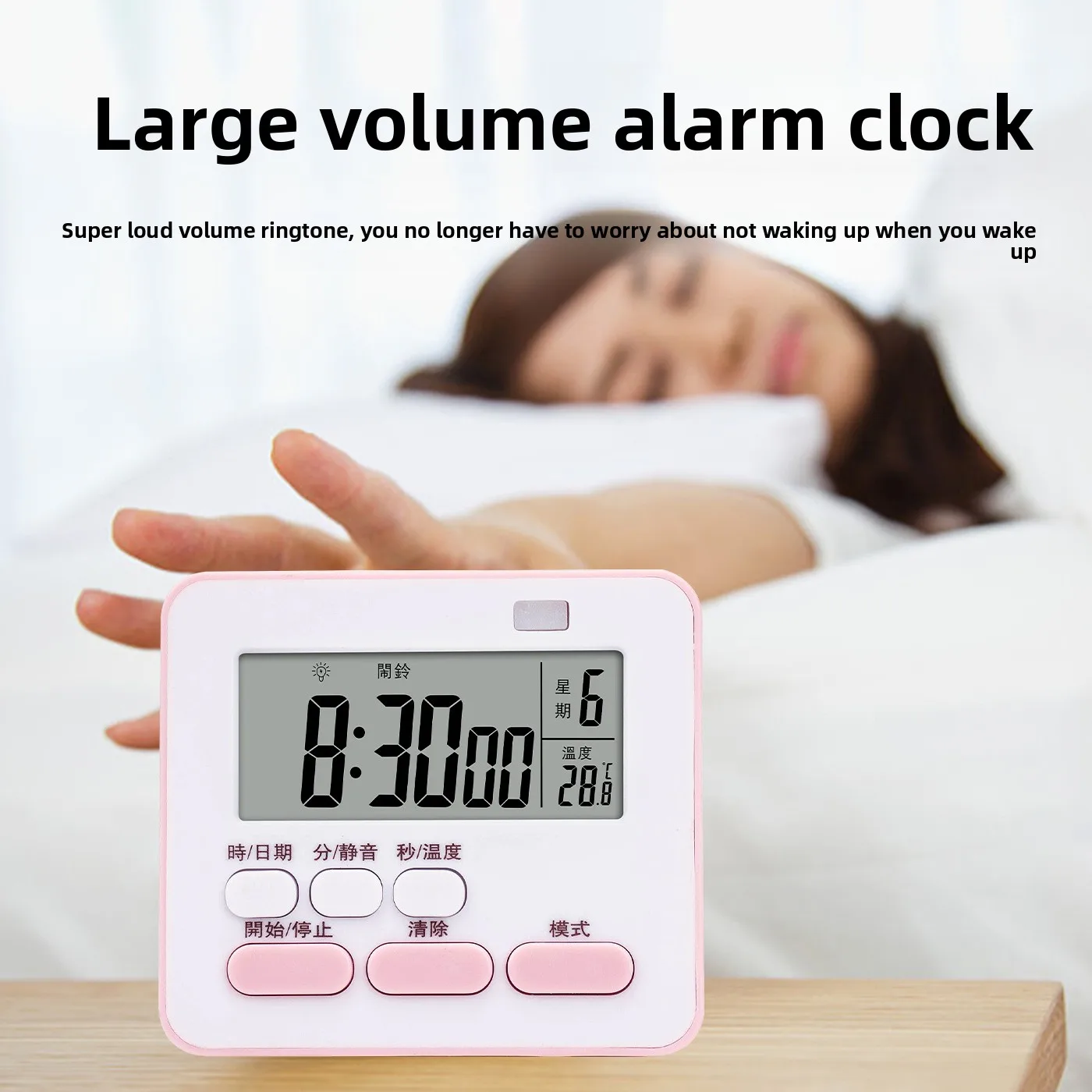 Temporizzatore multifunzionale con temperatura, data, supporto magnetico muto, gestione del tempo, studio, timer per esame post-laurea, cronometro