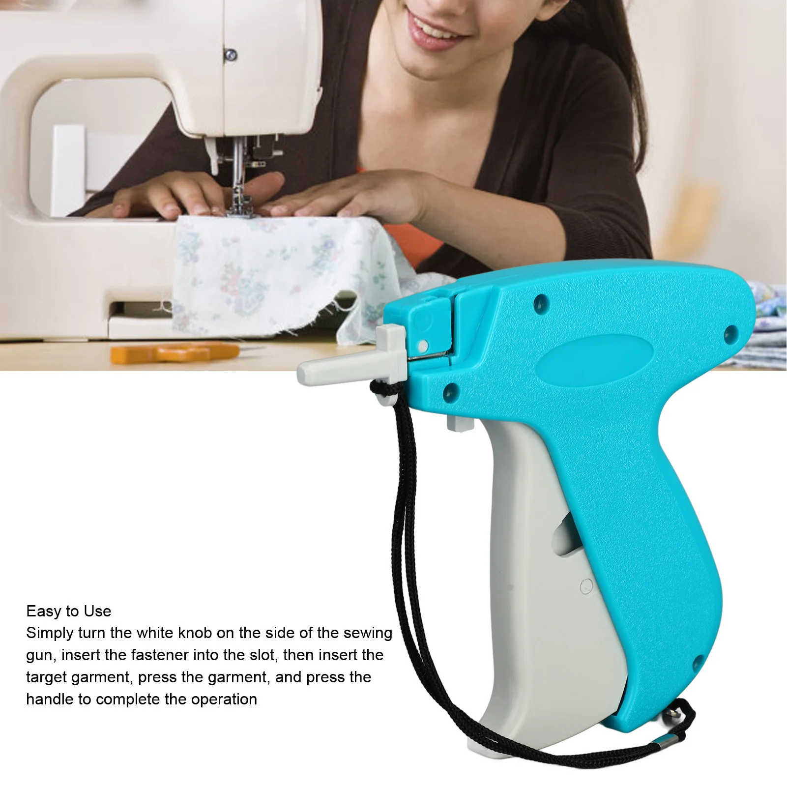 Tagging Gun com agulha de aço inoxidável, Fine Stitch Sewing Gun, Garment Tag Attacher, Fixadores brancos, 10000