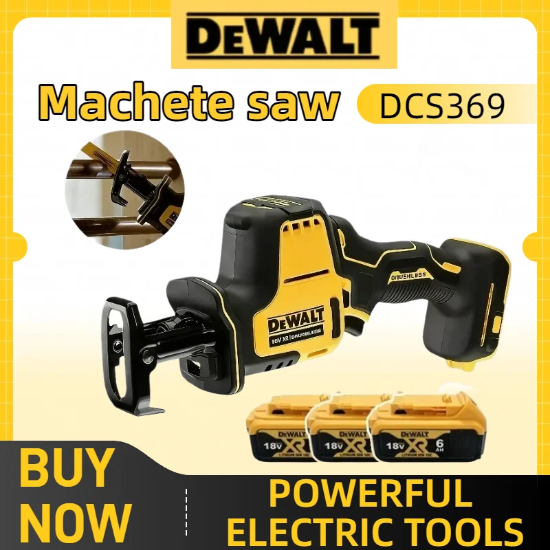 DEWALT MAX One‑Hand Operated Cordless Reciprocating Saw Heavy‑Duty Multi‑Tasking Tool Fast Cutting Wood Metal Various Pipes