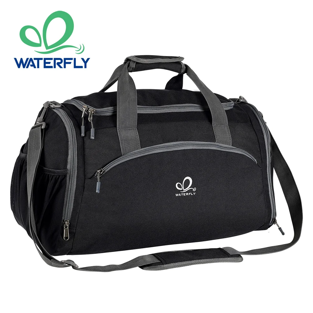 WATERFLY Travel Duffel Bag Water Resistant Foldable Lightweight Luggage Bag Tote Bag for Airplane Travelling Camping Hiking Gym