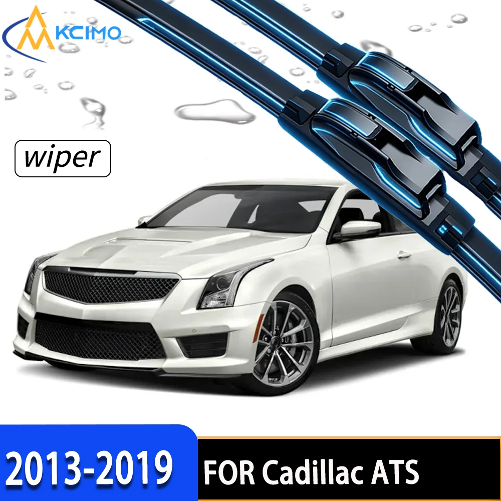 

2Pcs Front Windshield Wiper Blades For Cadillac ATS 2013-2019, Quality Rubber Wipers for Clear Driving View