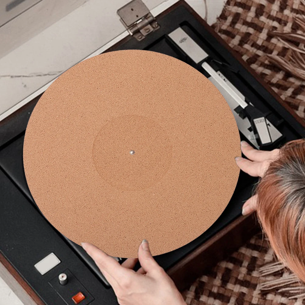 

3 Pcs Vinyl Record Mat Turntable Platter Cork Pad Shock Absorbing Protective Ensuring Safety Longevity Durability Stability Easy