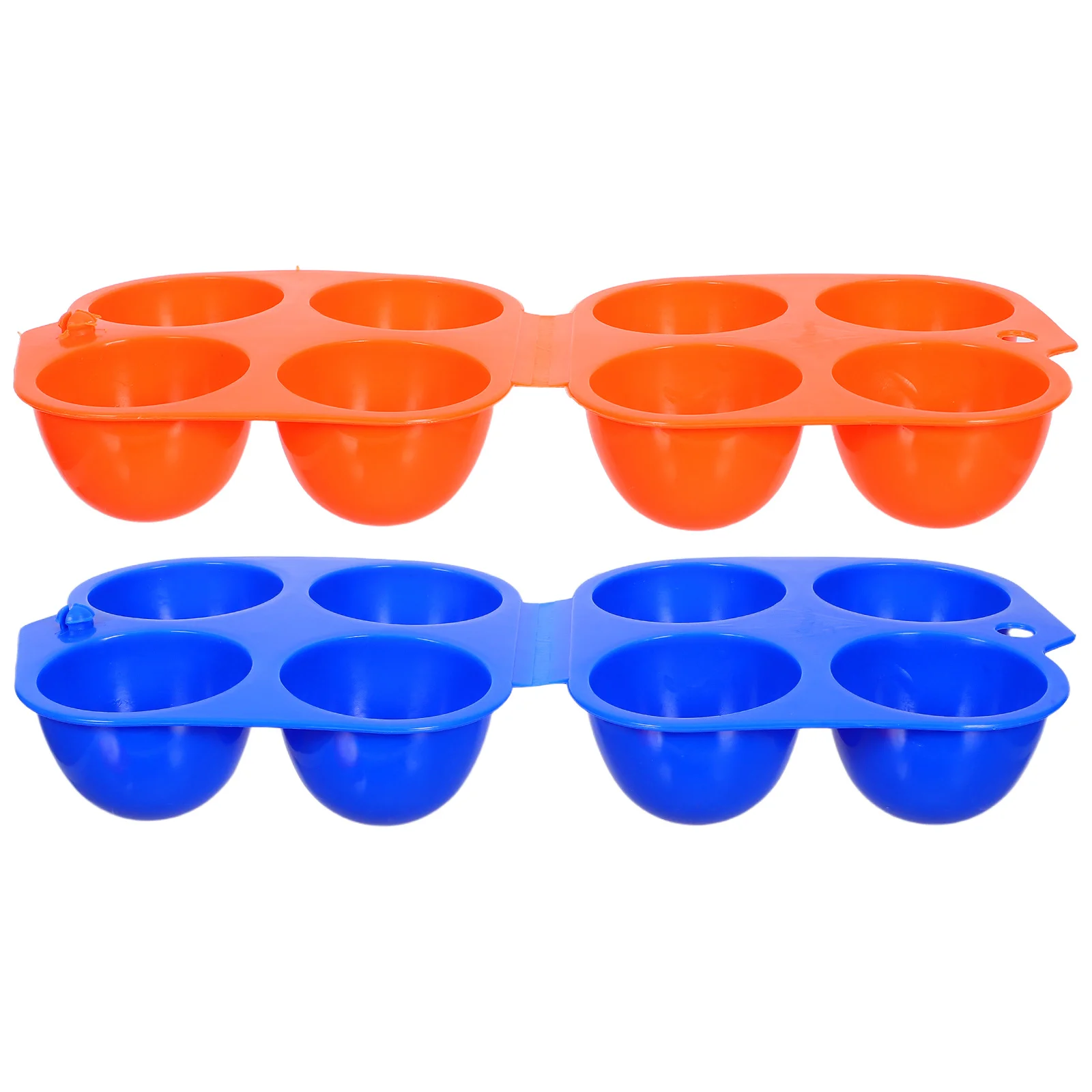 

2Pcs Portable Outdoor Egg Storage Box 4 Grid Shockproof Egg Holder Camping Plastic Carrier Refrigerator Organizer Tray