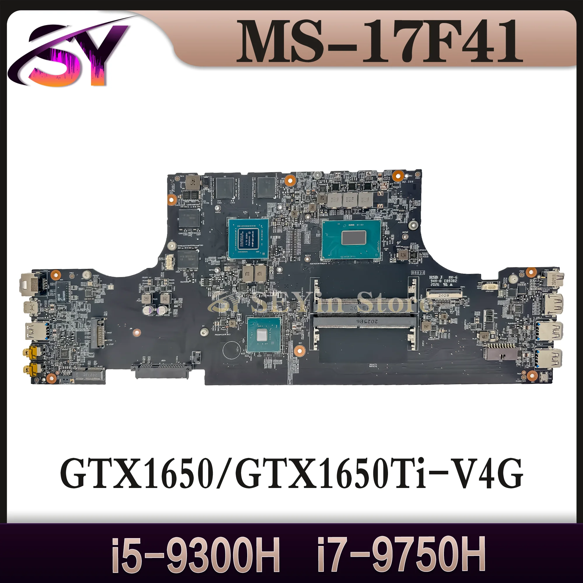 

Mainboard For MSI MS-17F41 MS-17F4 Laptop Motherboard i5 i7 9th Gen GTX1650/GTX1650Ti-V4G