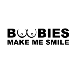 Adesivi per auto divertenti BOOBIES MAKE ME SMILE window stickers adesivi riflettenti protezione solare impermeabile PVC15CM